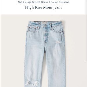 Abercrombie & fitch high rise mom jean